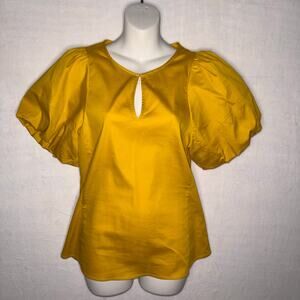Yellow Kate Spade Pouf Sleeve Blouse